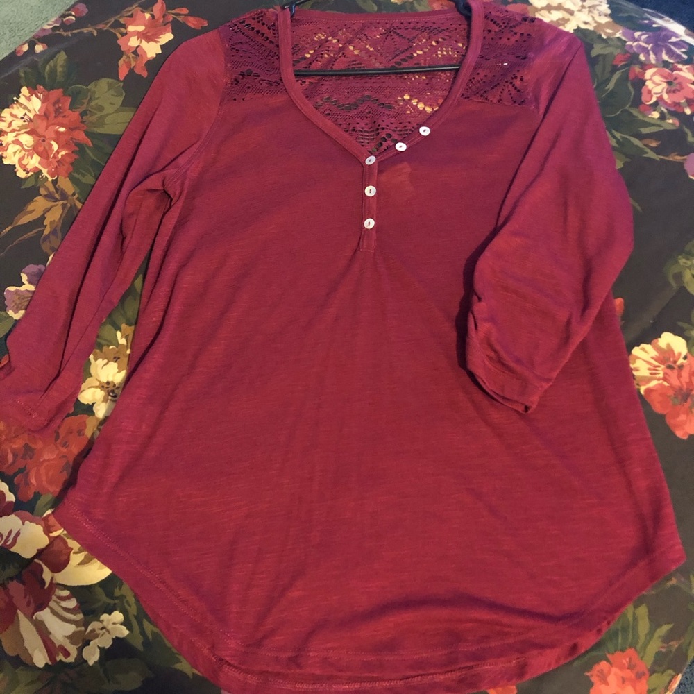 Burgundy blouse